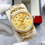 Replica Rolex Datejust Diamond Bezel All Gold Jubilee Watch 40mm